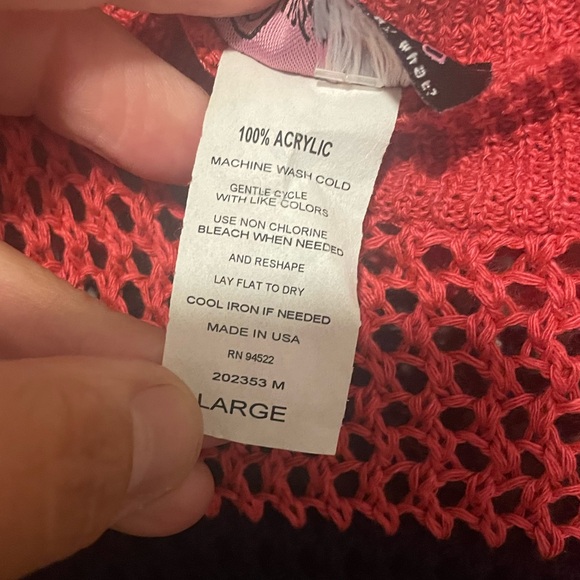 Open Knit Striped Short Sleeve Sweater, Women’s L, NWT - Picture 3 of 5